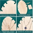 thumbnail image 4 of 1Set Wooden Necklace Display Stand, 5 Slots Leaf Shape Jewelry Holder Chain Organizer Adjustable Length Necklace Bracelet Easel with Pegs in Back for Home Store Jewelry Show, 4 of 8