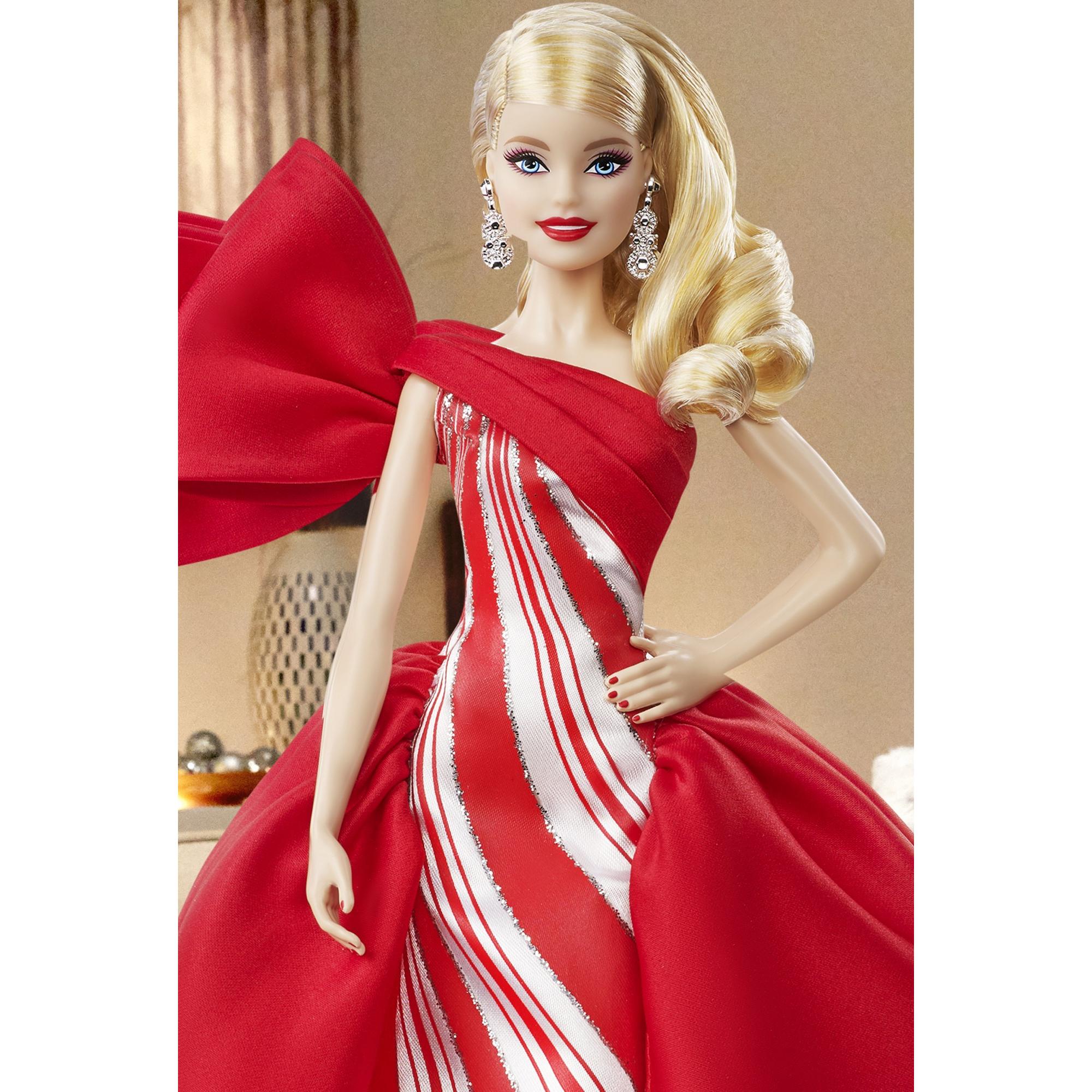 Barbie 2019 Holiday Doll, Blonde Curls with Red & White Gown - image 9 of 10