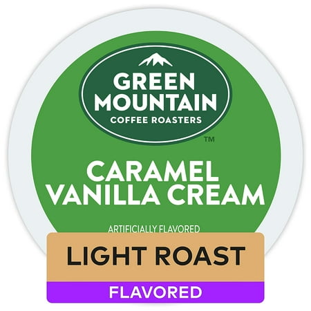 Green Mountain Coffee Roasters Caramel Vanilla Cream Keurig Single-Serve K-Cup Pods, Light Roast Coffee, 32 Count