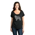 thumbnail image 2 of Thread Tank Great Pyrenees Dog Silhouette Women's Relaxed Slouchy Dolman T-Shirt Tee Heather Black Small, 2 of 4