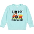 thumbnail image 2 of Inktastic Farming Cute Boy Loves Tractors Toddler Sweatshirt, 2 of 4