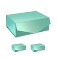thumbnail image 1 of PACKHOME 3 Gift Boxes 9.5x7x4 inches, Bridesmaid Boxes, Rectangle Collapsible Boxes with Magnetic Lid for Gift Packaging (Glossy Metallic Blue), 1 of 7