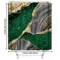 thumbnail image 4 of 4Pcs Marble Shower Curtain Sets, Bathroom Decor Sets, Luxury Shower Curtain with 12 Hooks, Bath Mat, Toilet Lid Rug and Non-Slip U Shape Mat Accessories Marble Print, 72 x 72 Inch, Green, 4 of 5