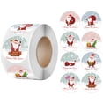 thumbnail image 1 of Etiquetas autoadhesivas para decoración navideña con diseño de Papá Noel de 1,5 pulgadas de ancho, 1 of 6