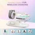 thumbnail image 4 of 4 in 1 Charging Station,MagSafe Wireless Charger with Three Level soft Night Light 15W Max Fast Charging for iPhone 17 16 15 14 13 12,for iWatch Series for AirPods,USB-C Charger Included,White, 4 of 10