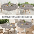 thumbnail image 7 of Elastic Edge Boho Chic Tablecloth with Floral Print - Round Table Cover for Kitchen Dining - Fits 52 to 56 Inch, 7 of 7