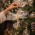 thumbnail image 6 of Steadline Christmas Hanging Pendant,Transparent Acrylic Snowflake Ornament Inlaid Shiny Sequins Built In Hanging Loop,Reusable Crystal Decor For Xmas Tree Window Indoor Holiday Party Layout, 6 of 7