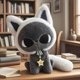 thumbnail image 2 of Peluche De Gato Con Forma De Luna Y Estrella, Suave Y Abrazable, Para Niños Y Niñas, Para El Dormitorio O La Guardería., 2 of 7