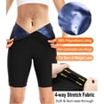 thumbnail image 5 of Foxqixa Women's High Waist Sauna Capris with PU Lining, Thermal Sweat Pants for Tummy Control and Butt Lift, Slimming Gym Shorts with Anti-Slip Waistband, 5 of 5