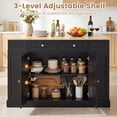 thumbnail image 6 of Gymax Kitchen Island Table w/ Storage Cabinet and Drop Leaf, 6 of 10