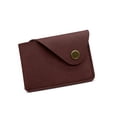 thumbnail image 3 of Cartera tarjetero, pequeño estuche regalo para hombres y mujeres, estilo vintage, compacto, piel sintética. Marrón oscuro, 3 of 8