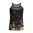 thumbnail image 4 of DPTALR Femmes Femmes Imprimé Sans Manches Col Rond Pull-Over Débardeurs Chemises Chemisier, 4 of 4