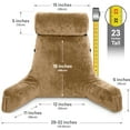 thumbnail image 2 of Husband Pillow Medium Tan, Backrest for Kids, Teens, Petite Adults - Reading Pillows With Arms, Adjustable Loft, Plush Memory Foam, Bed Rest Chair for Sitting Up, Detach Neck Roll, Removable Cover, 2 of 8