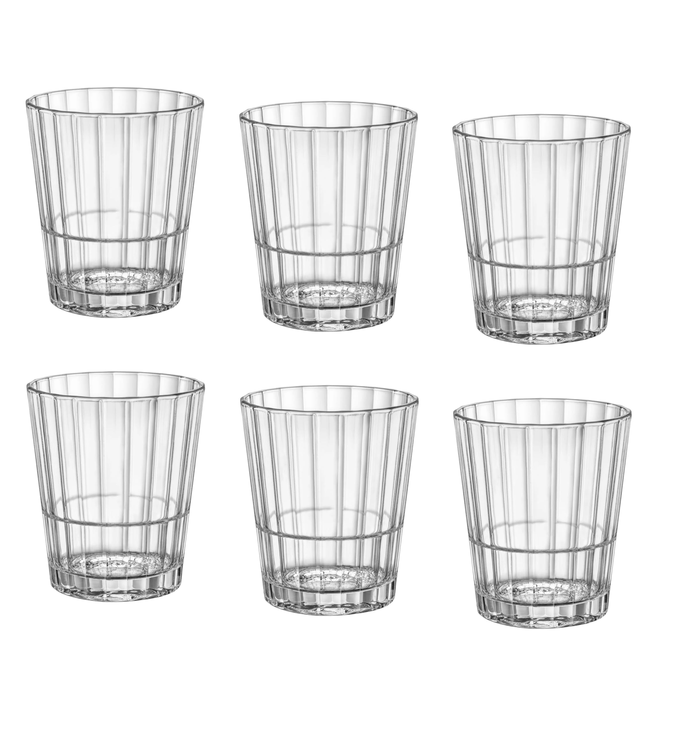 Bormioli Rocco Line Water Glass,Clear, 9.75 Oz (Pack Of 12