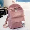 thumbnail image 6 of Gyujnb School Backpack, Casual Shoulder Corduroy Backpack Student Fashion Bag Youth Simple Shoulder Bag, Backpack for School, 6 of 6