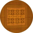 thumbnail image 1 of Ahgly Company Indoor Round Southwestern Yellow Country Area Rugs, 5' Round, 1 of 4