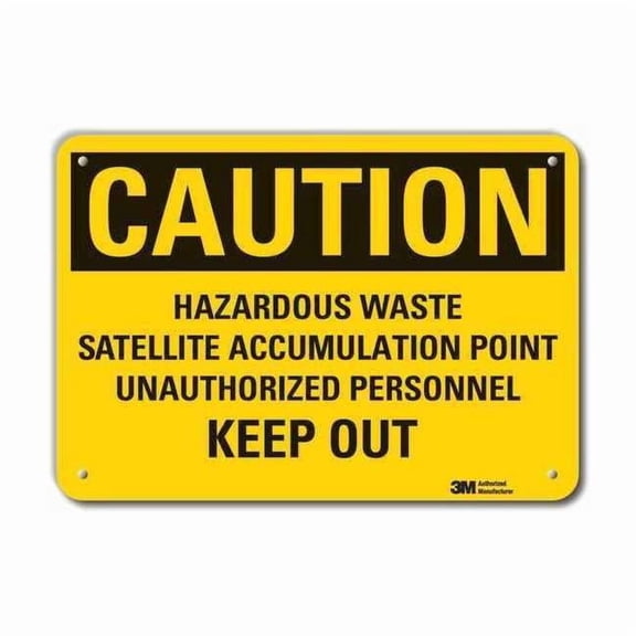 Lyle Rflctv Hazardous Waste Caut Sign,10x14in LCU3-0473-RA_14x10