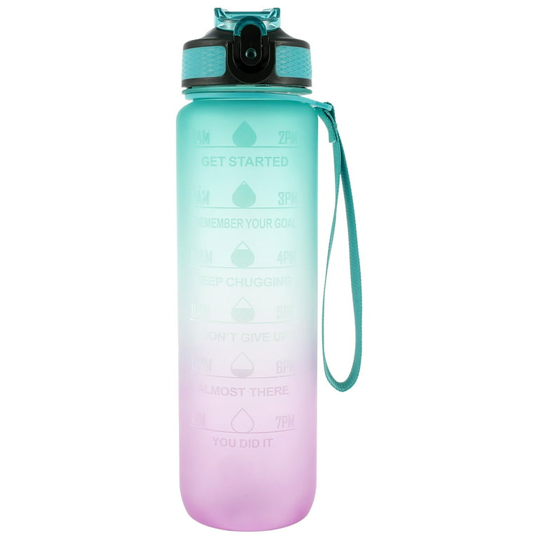 2 Liters Water Bottle Motivational Drinking Bottle Sports Water Bottle With  Time Marker Portable Reusable Plastic Cups