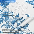 thumbnail image 6 of FRAMICS Blue Floral Shower Curtain Sets with Rug and Hooks, 14-Piece Heavy Duty Fabric Cottagecore Bathroom Sets, Waterproof and Mildew-Resistant, 6 of 10