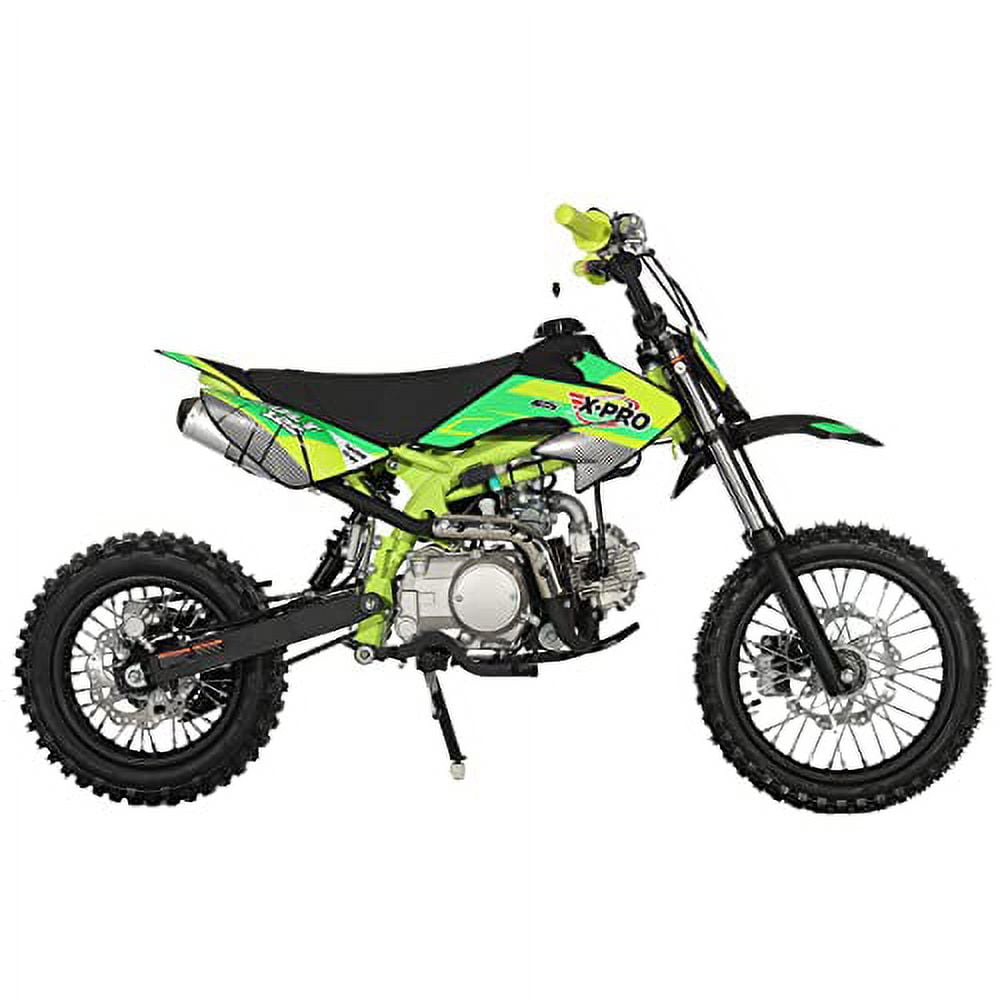 X-Pro Brand New Bolt 125cc Gas Pit Dirt Bike, Automatic Transmission, Electric Start, Big 14"/12" Tires!