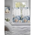 thumbnail image 3 of Blue Starfish Coastal Bathroom Window Curtain, Eucalyptus Summer Nautical Shell Ocean Light Filtering Coffee Kitchen Curtains, Bedroom Living Room Curtains 2 Panel 84"x45", 3 of 6