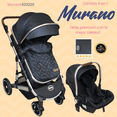 thumbnail image 2 of Carriola Reversible 4 en 1 iBaby Murano Portabebé Autoasiento Rosa Plegable negro, 2 of 9