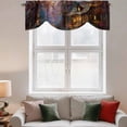 thumbnail image 2 of Country Forest Tie Up Valance Curtains for Windows, Kitchen Curtains Window Treatments, Farmhouse Nature Trees Cabin Starry Sky Short Window Shades Valances for Bedroom Bathroom Cafe 42"x18", 2 of 8