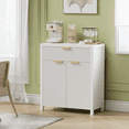 thumbnail image 4 of Aufeile Sideboard Buffet Cabinet with Storage Drawers, Adjustable Shelves for Dining Room, Kitchen, Living Room, White, 4 of 9