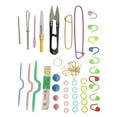 thumbnail image 1 of 57 piezas de herramientas de accesorios para tejer con cinta de puntadas Porta puntadas Agujas en estuc Macarena Kit de ganchillo de tejer, 1 of 8