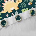 thumbnail image 4 of jejeloiu Kawaii Dinosaur Dino Blackout Curtains Set of 2 (52x84 Each),Cartoon Animal Window Curtains,Green Leaves Curtains and Drapes For Boys,Luxury Bedroom Decor, 4 of 6