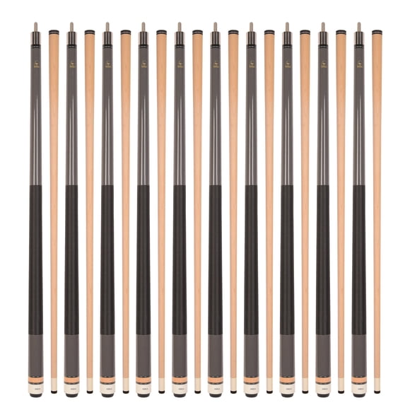 ASKA L2 10-Piece Billiard Pool Cue Set - 58" Canadian Maple Shafts, 13mm Tips, Mixed Weights