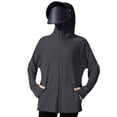 thumbnail image 2 of Domuza Women's Upf 50+ Sun Hoodie Shirts with Brim and Mask Long Sleeve Solid T Shirts Summer Trendy Uv Protection Ice Silk Sunscreen Blouses Black One Size, 2 of 3