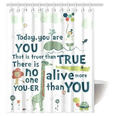 Pop Famous Quotes Waterproof Shower Curtain And Hooks 60x72