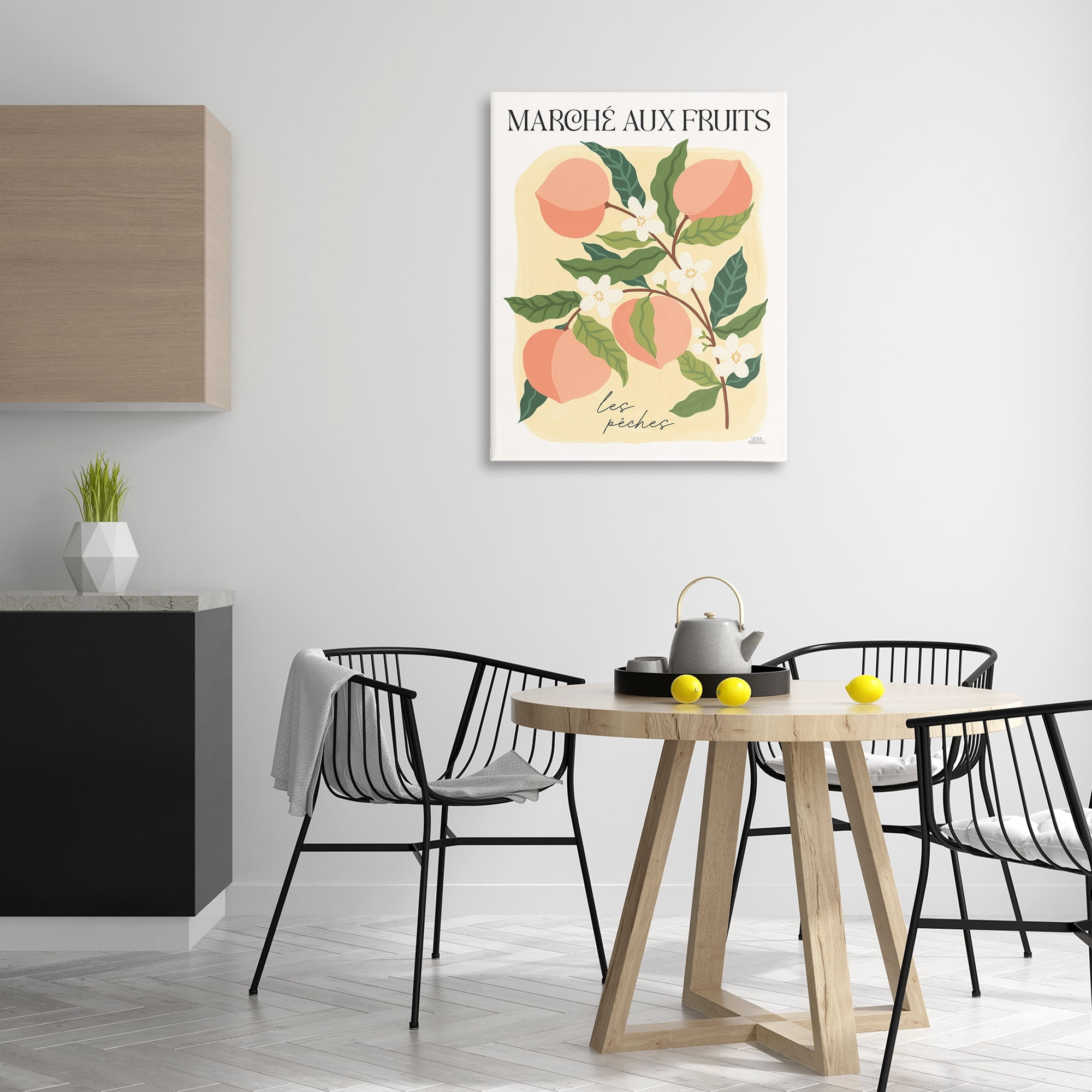 Stupell Industries Marche Aux Peaches Food & Beverage Painting Gallery Wrapped Canvas Art Print Wall Art, 30 x 40