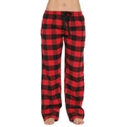 Buffalo Plaid Flannel Pajama Pants for Women with Pockets