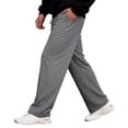 thumbnail image 4 of Men's Sweatpants Joggers Baggy Wide Leg Lounge Pants with Pockets Casual Athletic Sweats Gray XL, 4 of 7