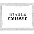 thumbnail image 1 of Inhale Exhale Tapestry, Hippie Life Health Breath Calligraphy Balance of Life Zen Mentalcare, Wall Hanging for Bedroom Living Room Dorm Decor, 60W X 40L Inches, Black and White, by Ambesonne, 1 of 2