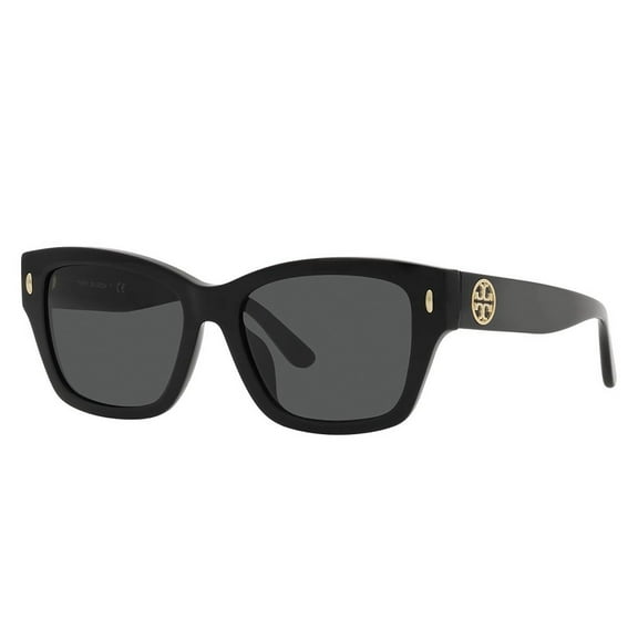 Tory Burch TY 7216U Plastic Womens Cat-Eye Sunglasses Black 52mm Adult