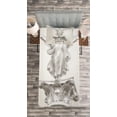 thumbnail image 3 of Ambesonne White Quilted Bedspread Set 2 Pcs, Greek Myth Muse Neo Antique, Twin Size, White Eggshell, 3 of 3