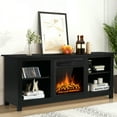 thumbnail image 4 of Gymax 58'' 2-Tier Cheminée TV Stand W/18'' 1500W Cheminée Électrique 65'' Noir, 4 of 10
