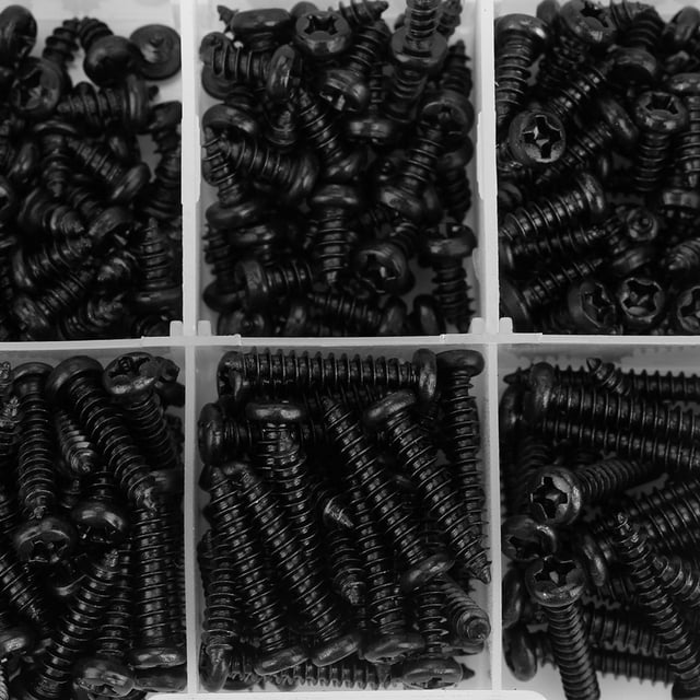 Screw Screw Tapping Screw Pan Head Screw 450Pcs Black M3 Pan Head Self Tapping Screws Set Assortment Kit