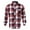 Watermelon Red, variant on Shirts for Men Fall Leisure Business Plaid Brushed Shirt Jacket with Pocket Button Down Long Sleeve Men Shirts Blue L