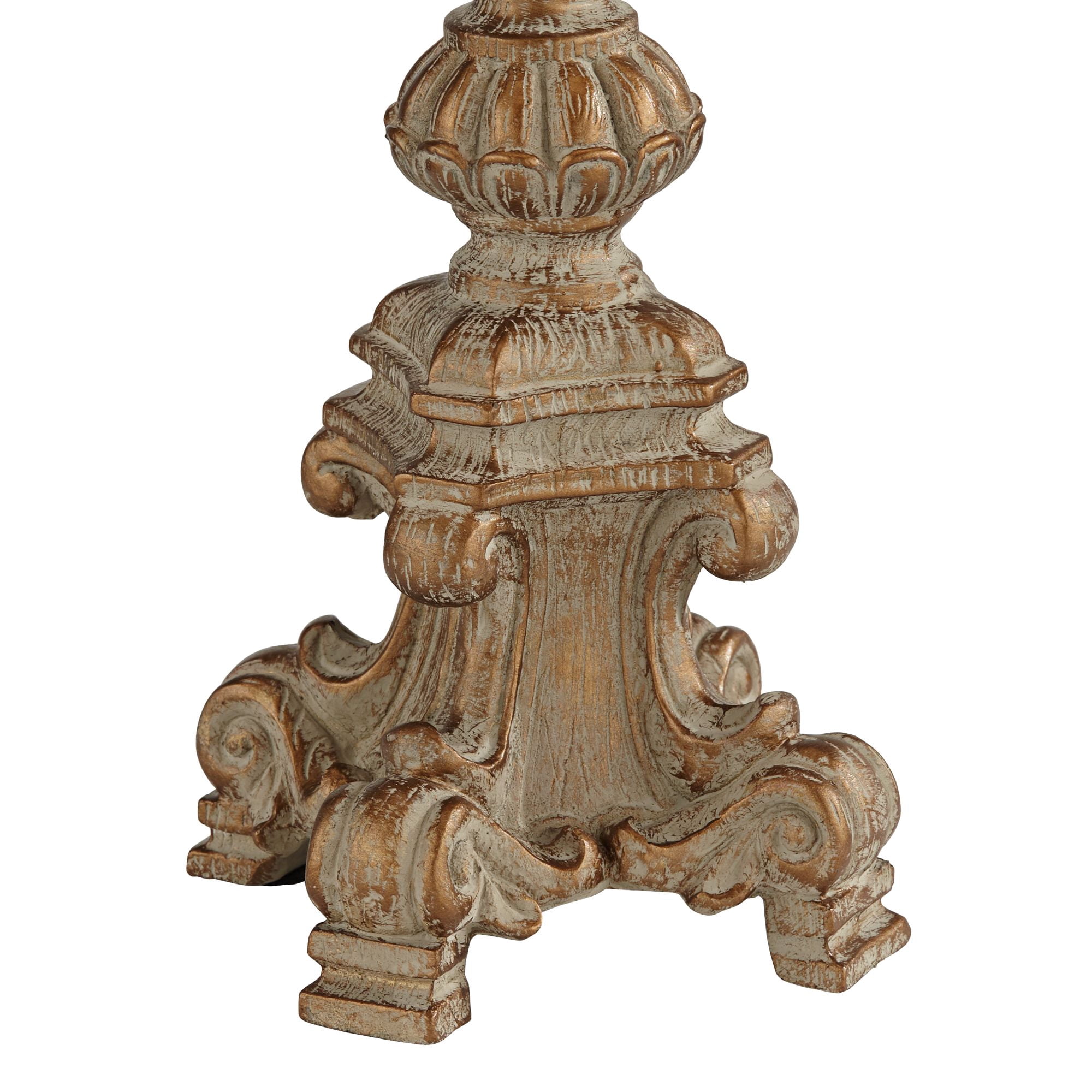 Regency Hill Elize Traditional Table Lamps 26 1/2" High Set of 2 Whitewashed Candlestick Beige Bell Shade for Bedroom Living Room Nightstand Office