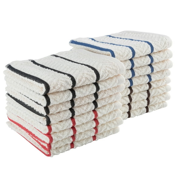 Lavish Home Dish Cloths 16-Pack - 12x12in Dish Cloths for Washing Dishes