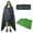 Black / Green, variant on Flyingstar Waterproof Fleece Blanket, Wearable Windproof Hooded Sports, Stadium, Camping, Beach, Picnic Blanket Poncho, Car or Pet-Friendly Plush Blanket, Black/Black