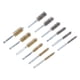 thumbnail image 4 of 12 cepillos de alambre trenzado de acero y latón con vástago hexagonal de 1/4 de pulgada para taladro eléctrico, 4 of 12