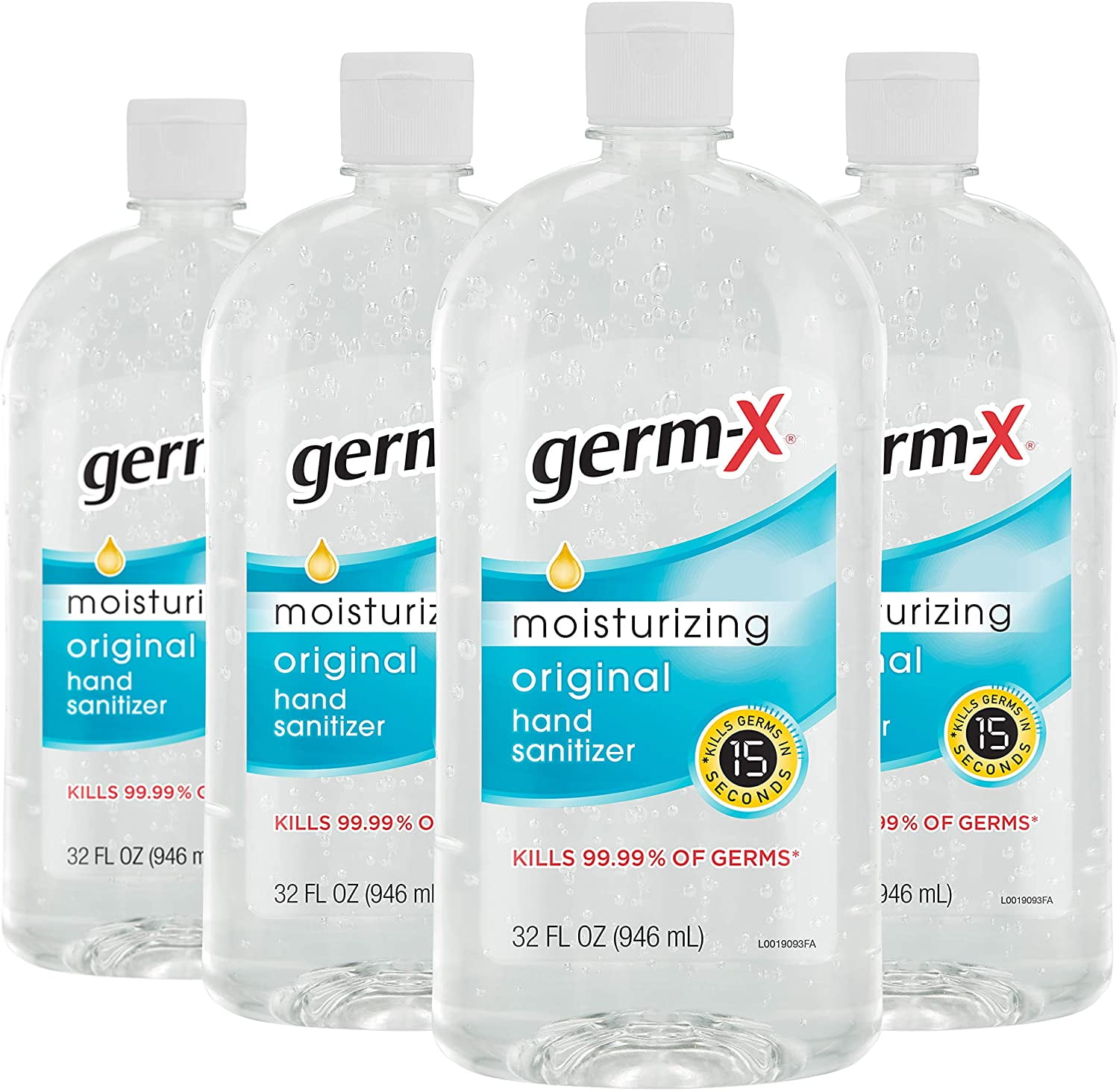 Germ-X Hand Sanitizer, Original, 32 Fl Oz (Pack of 4), 128 Fl Oz