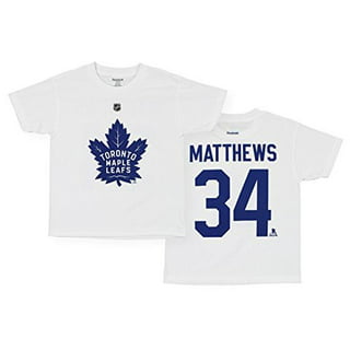 Women's Fanatics Branded Auston Matthews Blue/White Toronto Maple Leafs  Power Player Long Sleeve Notch Neck T-Shirt