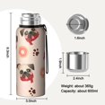 thumbnail image 7 of 20 Oz Pug and Donut Coffee Tumbler Double Wall Insulated Stainless Steel Water Bottle | Metal Reusable Thermoses Flask with Cup Cap | Leak & Sweat Proof with Anti-Dust Lid, 7 of 7