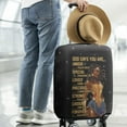 thumbnail image 5 of African American God Says You Are Unique Special Luggage Cover Washable Inspirational Bible Verses Motivational Suitcase Protector Spandex Luggage Cover Fit   Luggage, 5 of 6